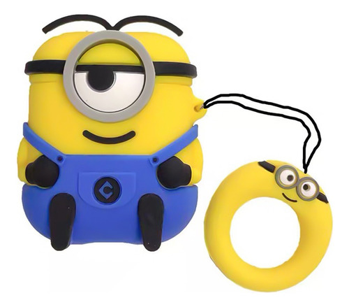 Funda Para Airpods1/2 Carcasa Silicona Uso Rudo Minions Case