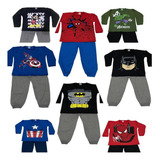 Kit 3 Moletom Frio Básico Infantil Masculina Heróis