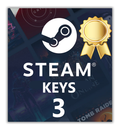 3 Chaves Aleatória Steam Ouro - 3 Steam Random Key R$40 +