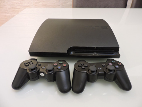 Sony Playstation 3 Slim 160gb Ps3 + 2 Controles + Gta 5 + 9 Jogos Mídia Física