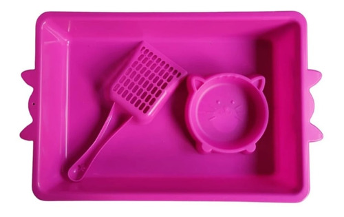 Set Arenero Baño Con Pala Y Plato Gato 47x30x8 Cm Doggyland