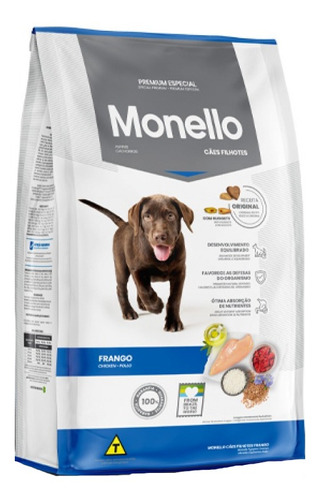 Alimento Monello Premium Especial Para Perro Cachorro Sabor Pollo En Bolsa De 7kg