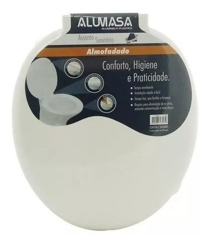 Assento Sanitario Almofadad Oval Alumasa-metasul Bco-kit C/3