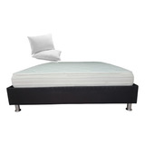 Combo 140x190 Colchón Semiortopédico + Base  Almohadas Envío