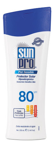 Protector Solar Sun Pro Spf80+ Piel Sensible X 220 Ml