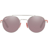  Óculos De Sol Redondos Ray-ban Rb3696m Scuderia Ferrari Col
