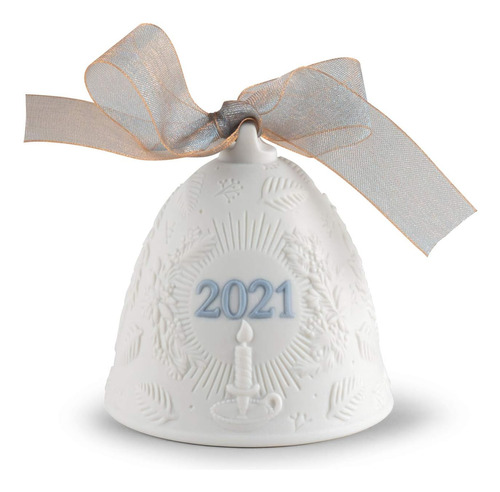 2021 Campana De Navidad De Porcelana Azul #18462