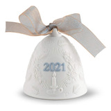 2021 Campana De Navidad De Porcelana Azul #18462