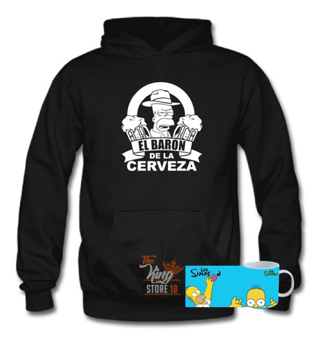 Poleron + Taza, Los Simpson, Homero, El Baron Cerveza, Serie, Xxxl / Kingstore10