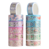 Washi Tape 12 Rollo Decorativo Adhesivo Planificador Cinta