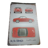 Cartel Carro Alfa Romeo Decoración Bar Casa Oficina  