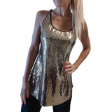 Musculosa Remera Blusa Lentejuelas Mujer Noche Fiesta