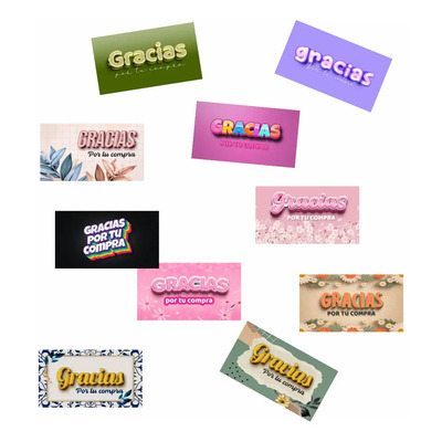 Tarjetas, Tarjetas De Agradecimiento, Gracias Por Tu Compra | MercadoLibre