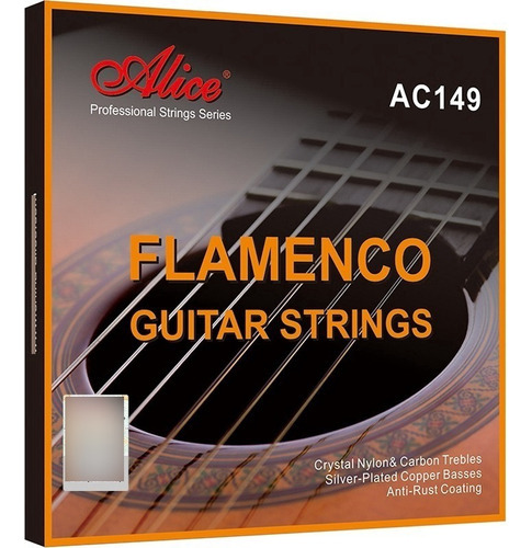 Cuerdas Alice Ac149-h Guit.flamenca Nylon Carbono Cobre Plat