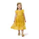 Vestido De Encaje Para Niña, Fiesta De Cumpleaños, Princesa