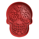  Cortador De Galletas Calavera Mexicana 10cm