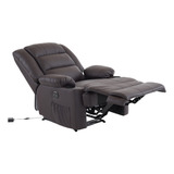 Cadeira Do Papai Reclinavel Elétrica Corino Premium Marrom