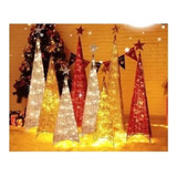 Arbol Navidad Piramide Iluminada Luz Led Metal 210cm