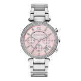 Reloj Michael Kors Mk6105 Parker Rose Silver Para Mujer