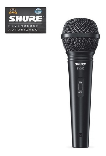 Microfone Shure Sv 200 Vocal Dinâmico 2 Anos Garantia