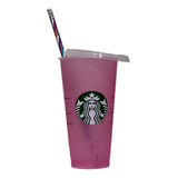 Vaso Starbucks Reutilizable Cambia Color Bebidas Frías
