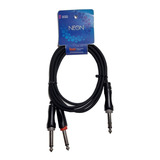 Cable Plug Estereo 6,5 A Plug Mono 6,5 (2) 3m Kwc Neon 9007