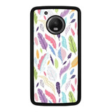 Funda Protector Para Motorola Moto Plumas Colores Tumblr