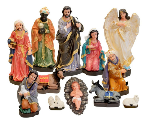 Pesebre Navideño 50cm Realistas Angel Caucho 12pcs Novenas