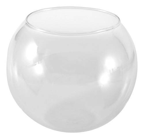 Vaso De Esfera Redonda Em Aquário De Vidro Transparente