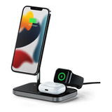 Cargador Satechi Wireless 3 En 1 Usb-c Wireless Con Cable Carga Rápida