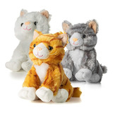 Prextex - Gatos De Peluche De 10 Pulgadas De Alto, Realistas