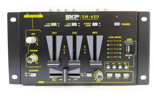 Skp Sm-65u - Mixer Para Dj - 3ch Usb