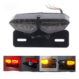 Led Stop Direcciobales Porta Placa Motocicleta  Universal 