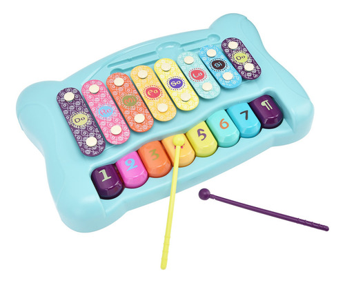 Juguete De Piano Con Xilófono Infantil, Teclado Multicolor P