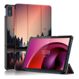 Capa Inteligente De Couro Sunset Para Lenovo Tab M10 5g 10.6