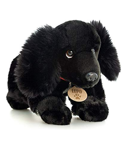 Lupo The Black Cocker Spaniel Dog Soft Peluches 35cm Por Toy
