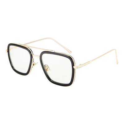 Gafas Feisedy Tonystark Piloto Anti Luz Azul Gafas Cuadrado Color Negro | Meses sin interés