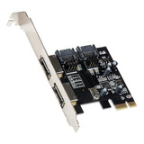 Placa Pci-e X1 A Sata 3 Y Esata.  Microcentro Garantia