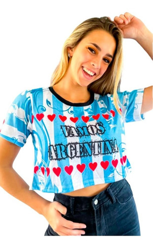 Camiseta Pupera Mujer Argentina Seleccion Mundial Sheli 2108