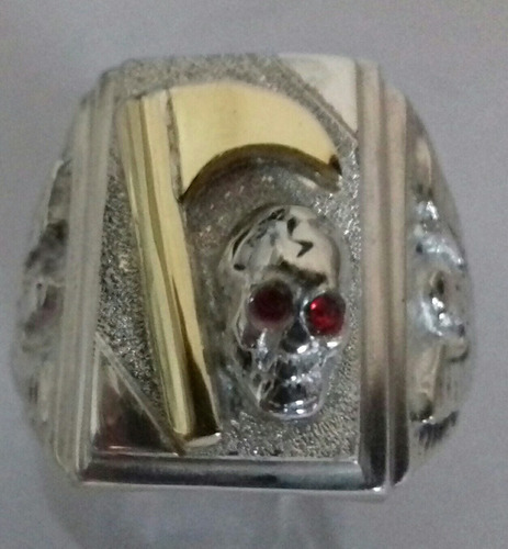 Anillo San La Muerte Plata Y Oro