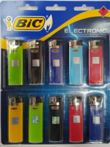 Kit 30 Unidades Isqueiro Bic Eletrônico Lançamento Atacado 