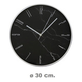 Reloj De Pared Diseño Simil Marmol Diametro 30cm Vgo