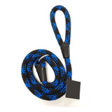 Lazo Cordón Collar De Ahogo Para Perros Negro Con Azul