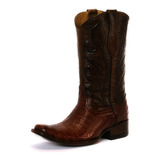 Botas American Naro En Piel Genuina Caiman Horma Levis