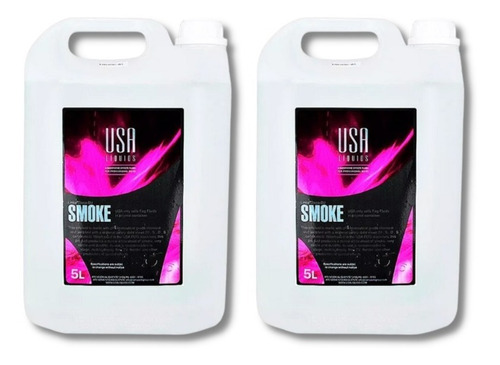 2 X Liquido Humo Usa Liquids Smoke Disco Dj Para Maquinas 5l