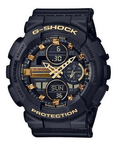 Relógio Casio G-shock Feminino Preto Anadigi Gma-s140m-1adr