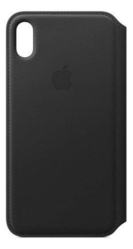 Funda Tipo Libro De Cuero Para iPhone XS Max - Negra