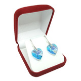 Aro Corazón Plata 925 Cristal Swarovski Celeste Aquamarine