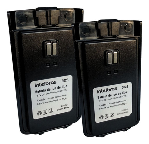 Kit Para Radio Intelbras 2 Bateria Recarregavel Rc3002 Walk
