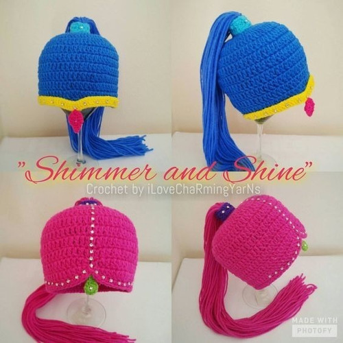 Gorro Shimmer & Shine Tejido Crochet 